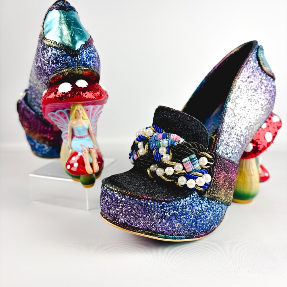 Irregular Choice Hazel Corntree Heels | Fairy Mushroom Heel | Glitter Platform
